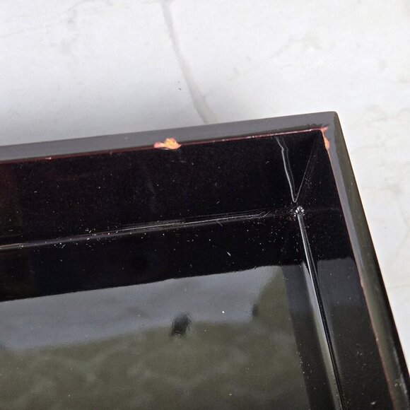 Japanese Lacquered Ryoshibako (Document) Box Children Playing Black Vintage - Picture 5 of 9